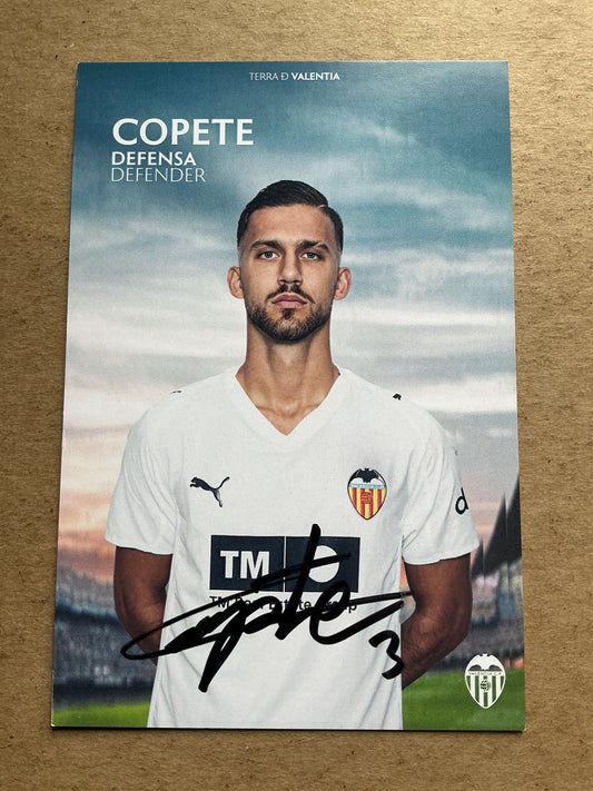 José Copete, Spain 🇪🇸 Valencia CF 2025/26 hand signed