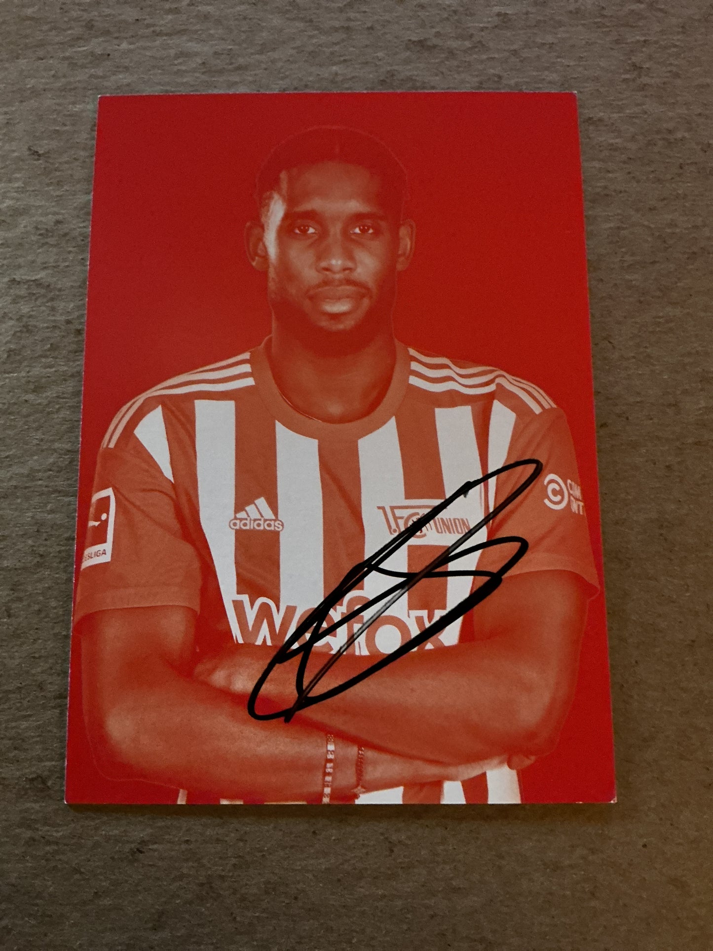 Jordan Siebatcheu, USA 🇺🇸 1.FC Union Berlin 2022/23 hand signed