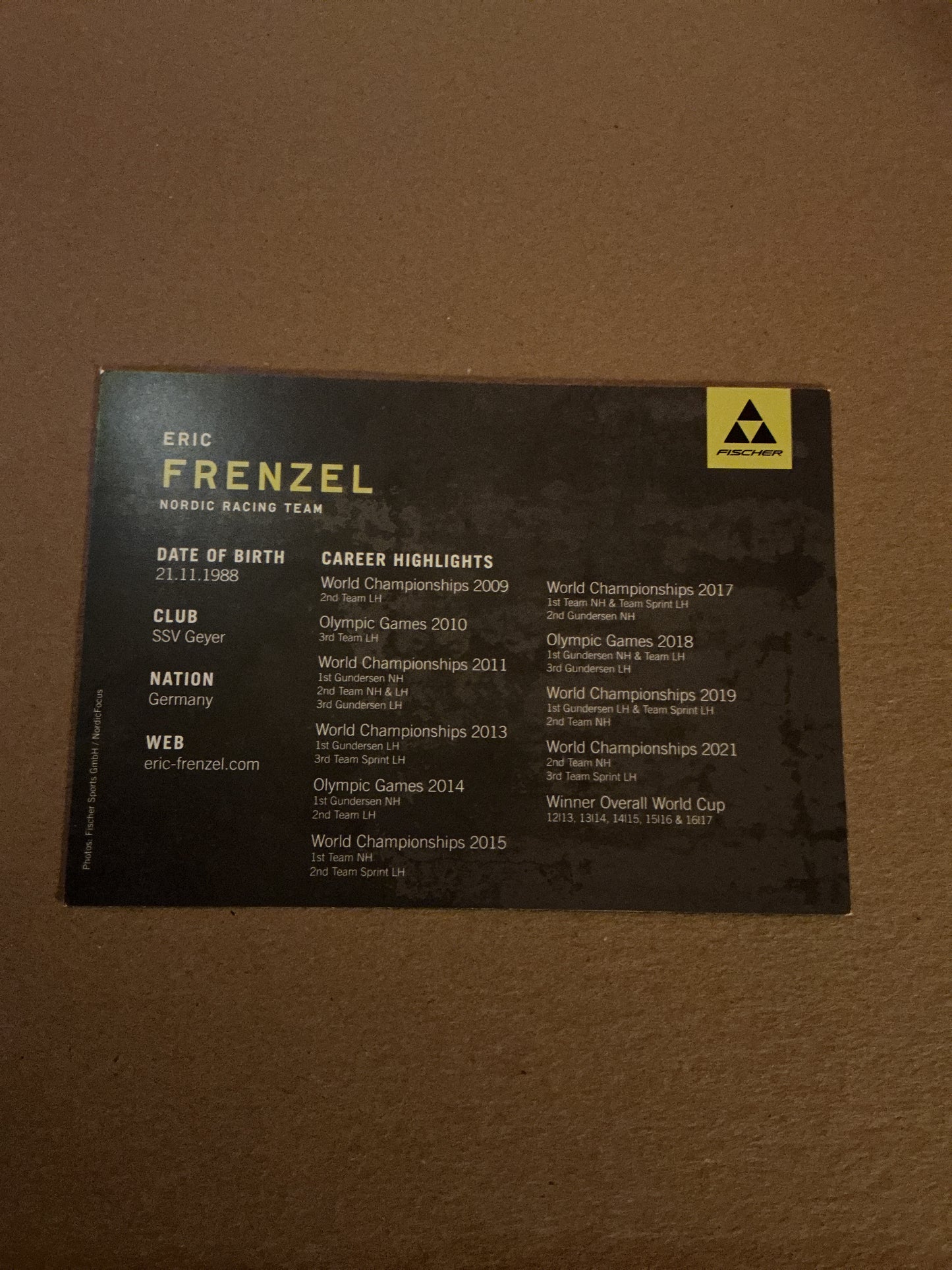 Eric Frenzel, Germany 🇩🇪 Nordic Combined 2023/24 hand signed
