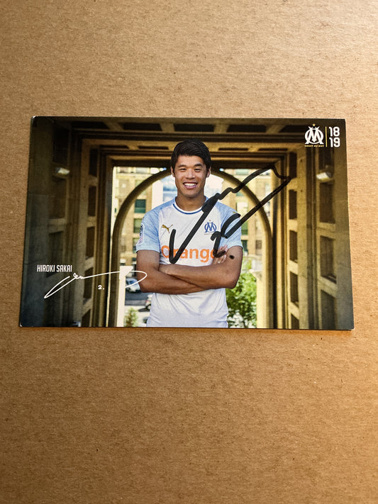Hiroki Sakai, Japan 🇯🇵 Olympique Marseille 2018/19 hand signed