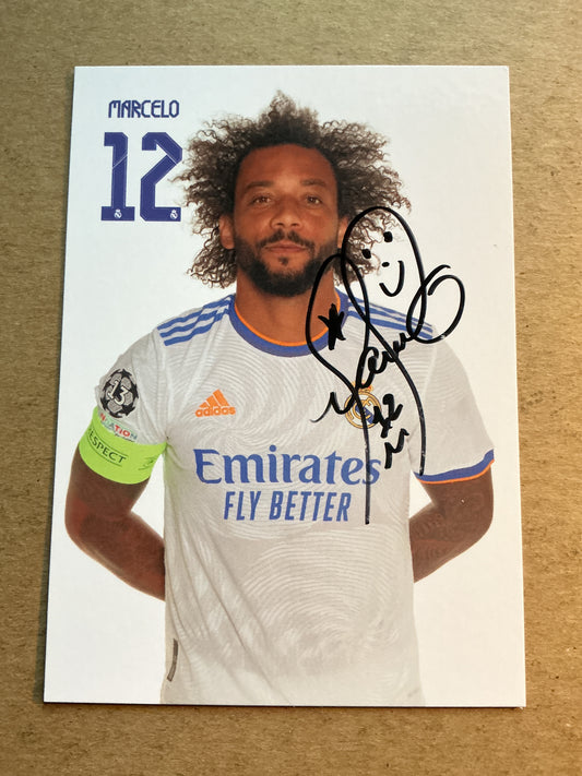 Marcelo, Brazil 🇧🇷 Real Madrid 2021/22 hand signed