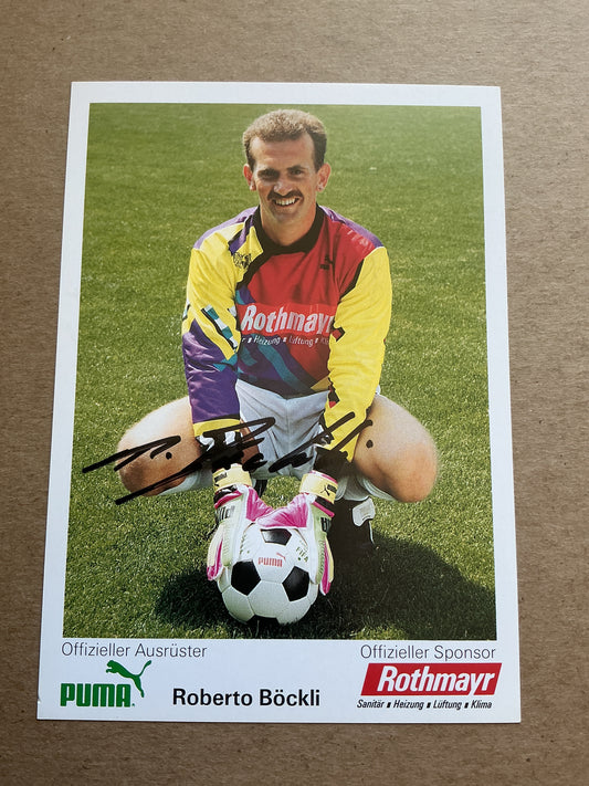 Roberto Böckli, Switzerland 🇨🇭 FC Zürich 1992/93 hand signed