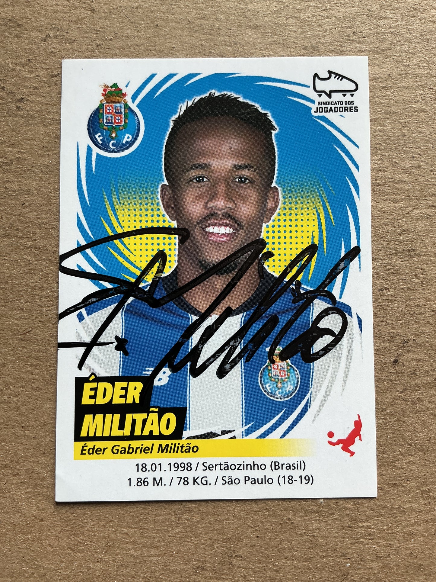 Éder Militão, Brazil 🇧🇷 FC Porto 2018/19 Panini hand signed