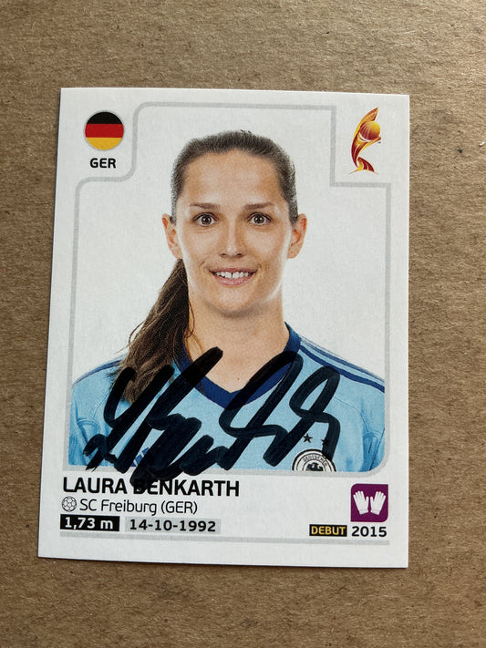 Laura Benkarth, Germany 🇩🇪 FIFA Women’s Euro Cup 2017 Panini hand signed
