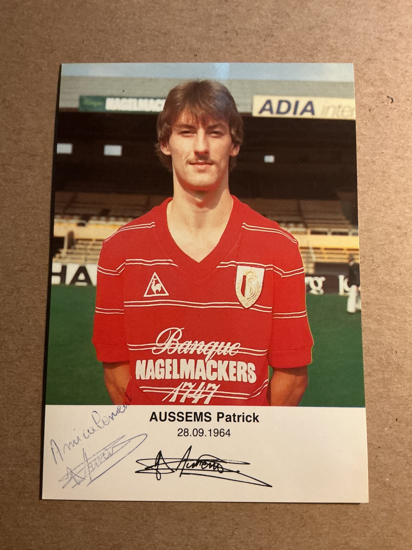 Patrick Aussems, Belgium 🇧🇪 Standard Liege 1983/84 hand signed