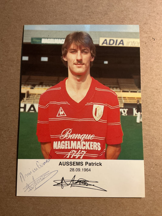 Patrick Aussems, Belgium 🇧🇪 Standard Liege 1983/84 hand signed