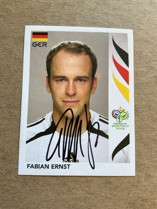 Fabian Ernst, Germany 🇩🇪 FIFA World Cup 2006 Panini hand signed