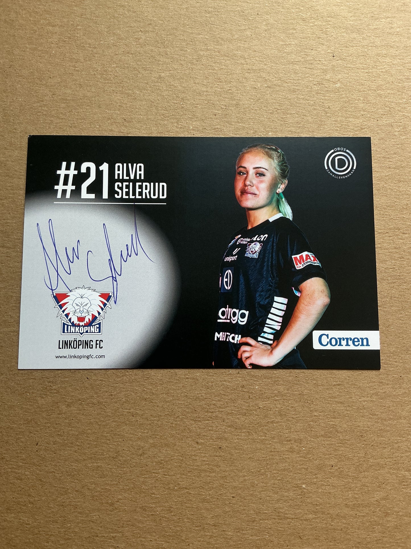 Alva Selerud, Sweden 🇸🇪 Linköping FC 2021/22 hand signed