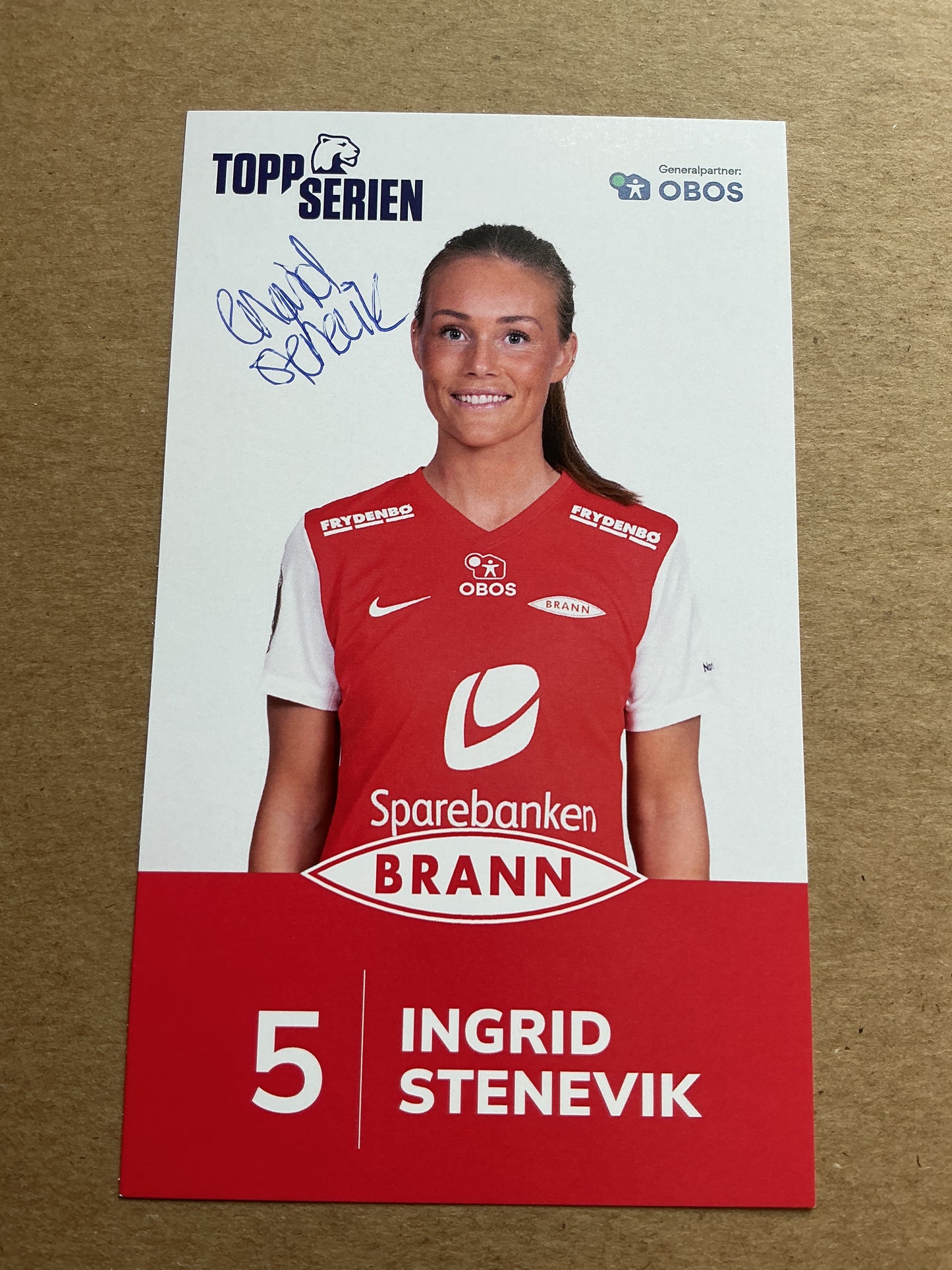 Ingrid Stenevik, Norway 🇳🇴 SK Brann Kvinner 2023/24 hand signed
