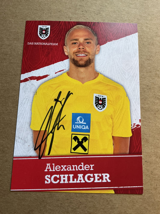 Alexander Schlager, Austria 🇦🇹 UEFA Euro Cup 2020 hand signed