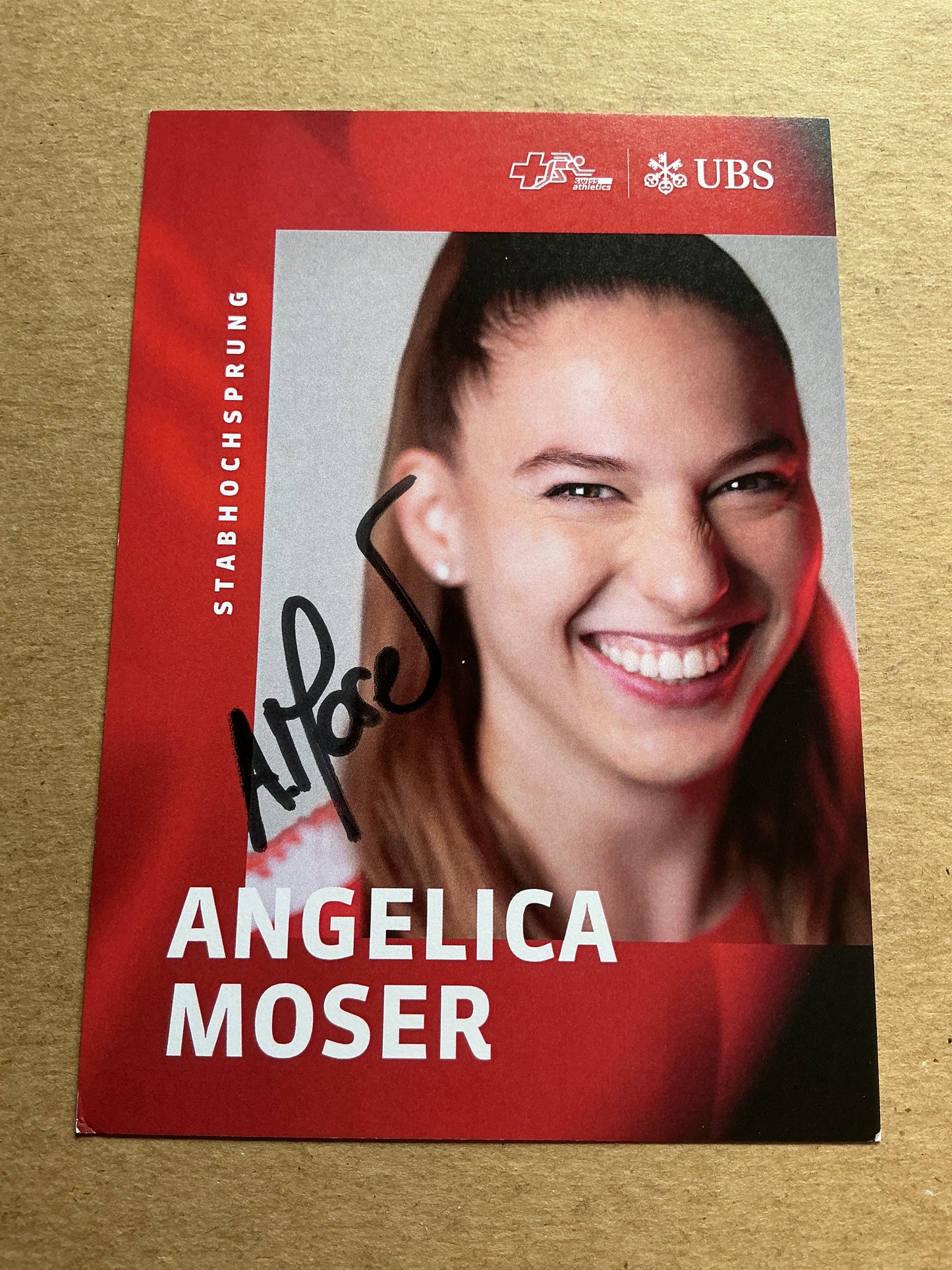 Angelica Moser, Switzerland 🇨🇭 Athletics Summer Olympics 2024 hand signed