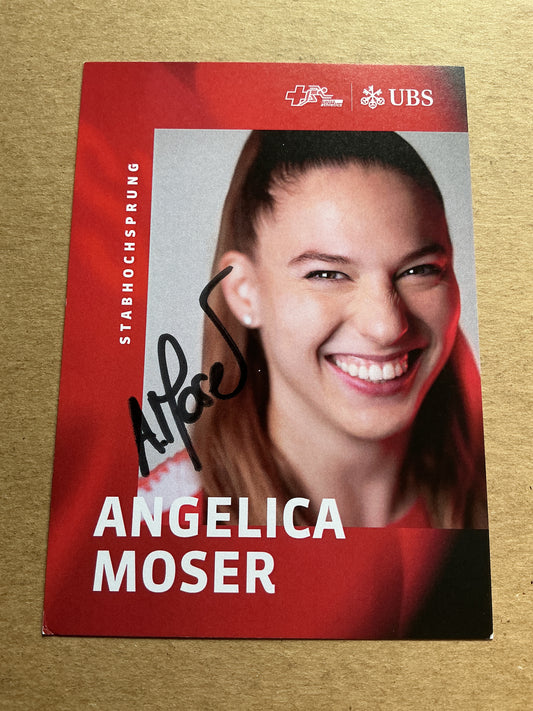 Angelica Moser, Switzerland 🇨🇭 Athletics Summer Olympics 2024 hand signed