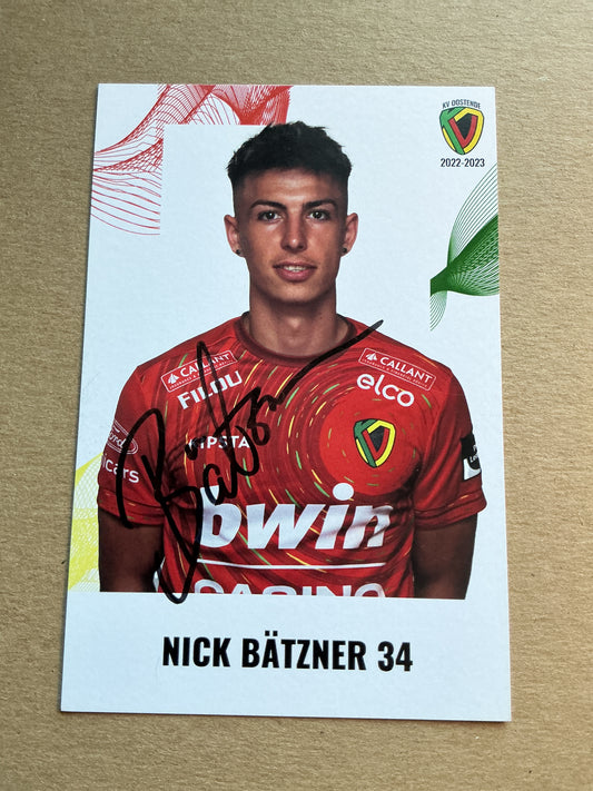 Nick Bätzner, Germany 🇩🇪 KV Oostende 2022/23 hand signed