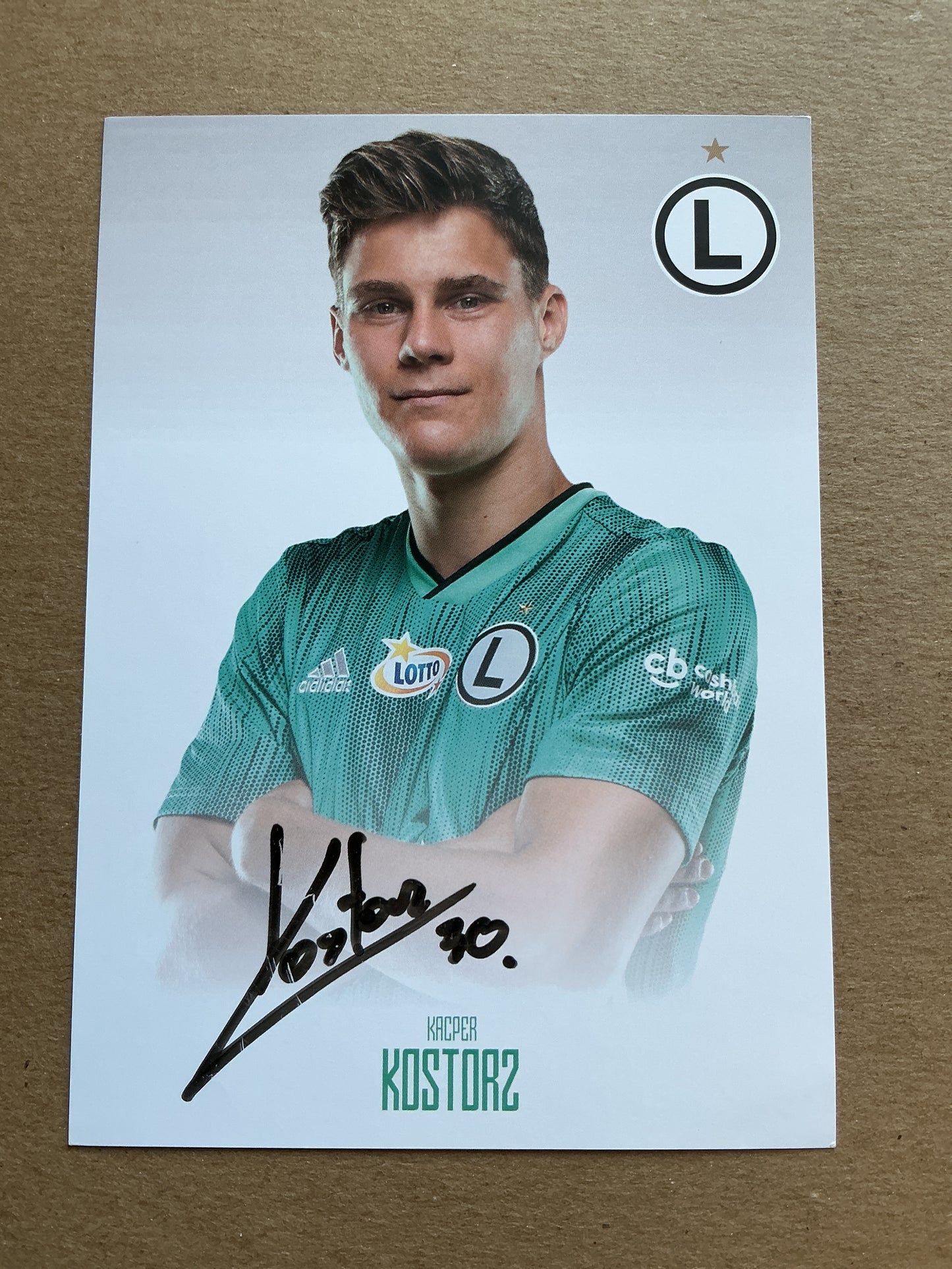 Kacper Kostorz, Poland 🇵🇱 Legia Warszawa 2019/20 hand signed
