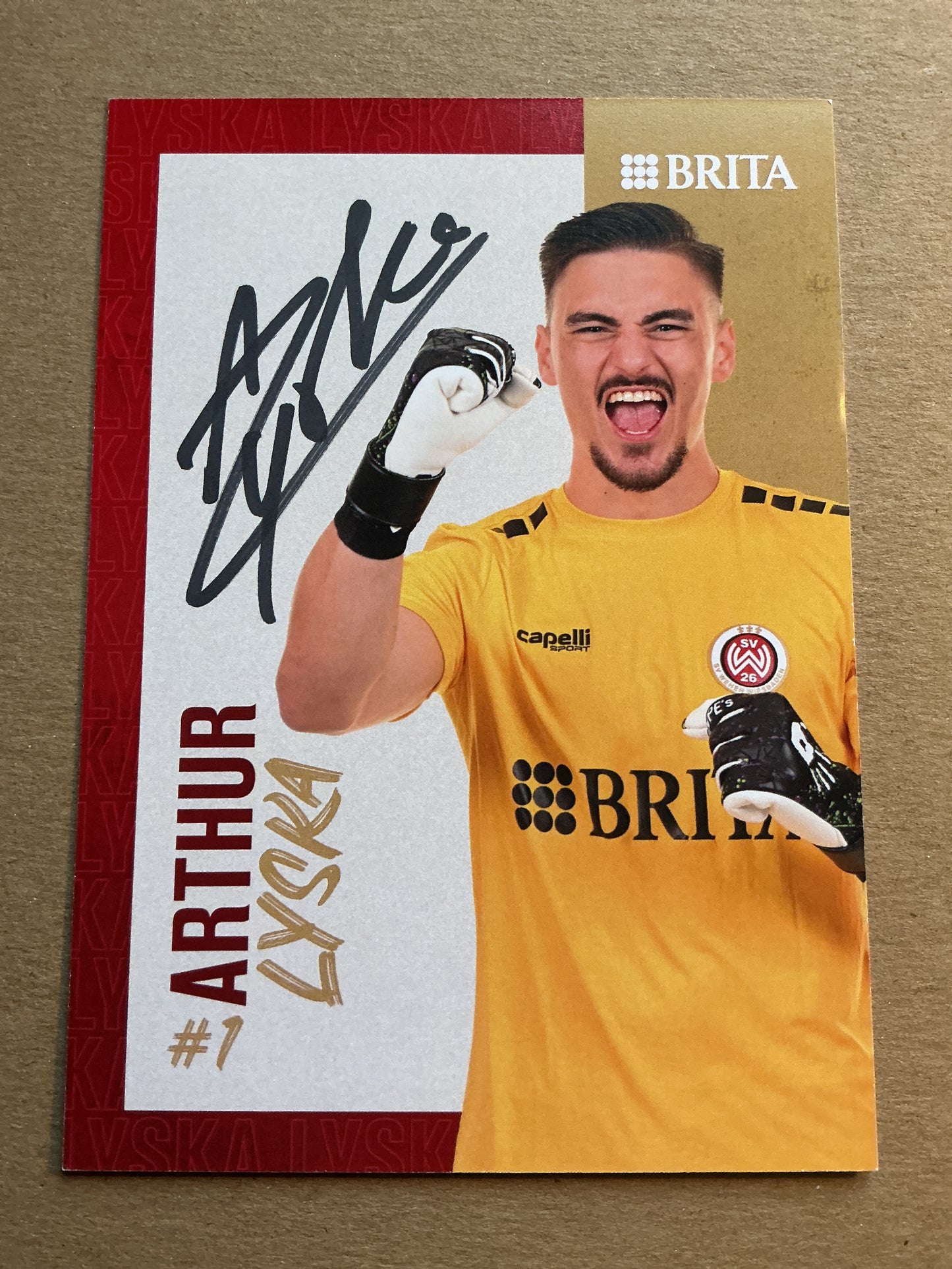 Arthur Lyska, Germany 🇩🇪 SV Wehen Wiesbaden 2023/24 hand signed