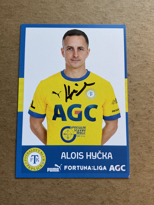 Alois Hyčka, Czech Republic 🇨🇿 FK Teplice 2020/21 hand signed