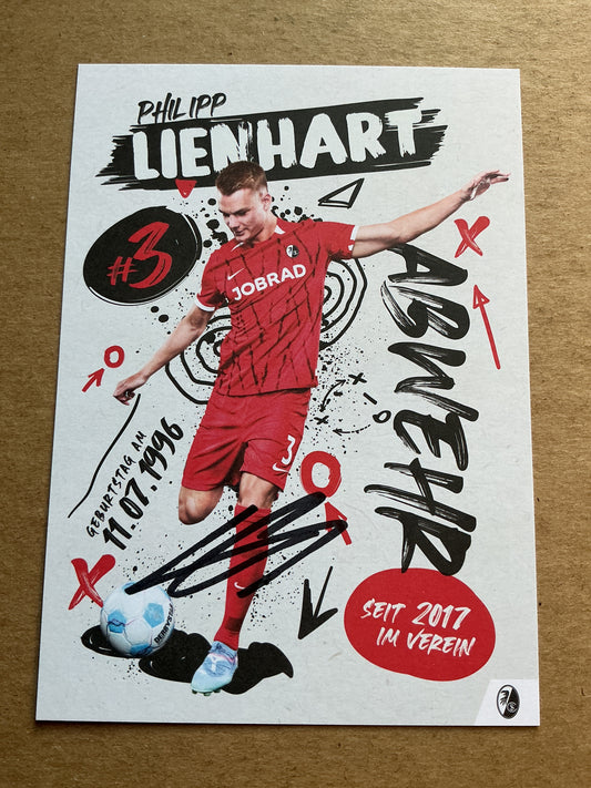 Philipp Lienhart, Austria 🇦🇹 SC Freiburg 2024/25 hand signed