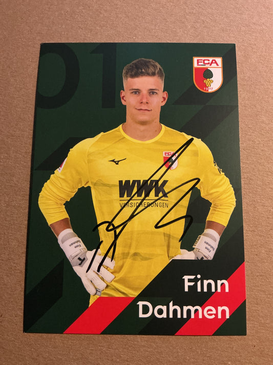 Finn Dahmen, Germany 🇩🇪 FC Augsburg 2023/24 hand signed