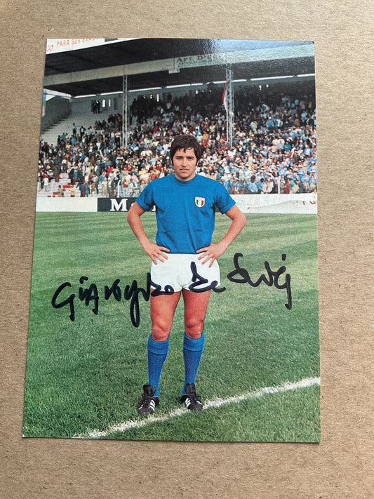 Giancarlo de Sisti, Italy 🇮🇹 FIFA World Cup 1970 ACF Fiorentina hand signed