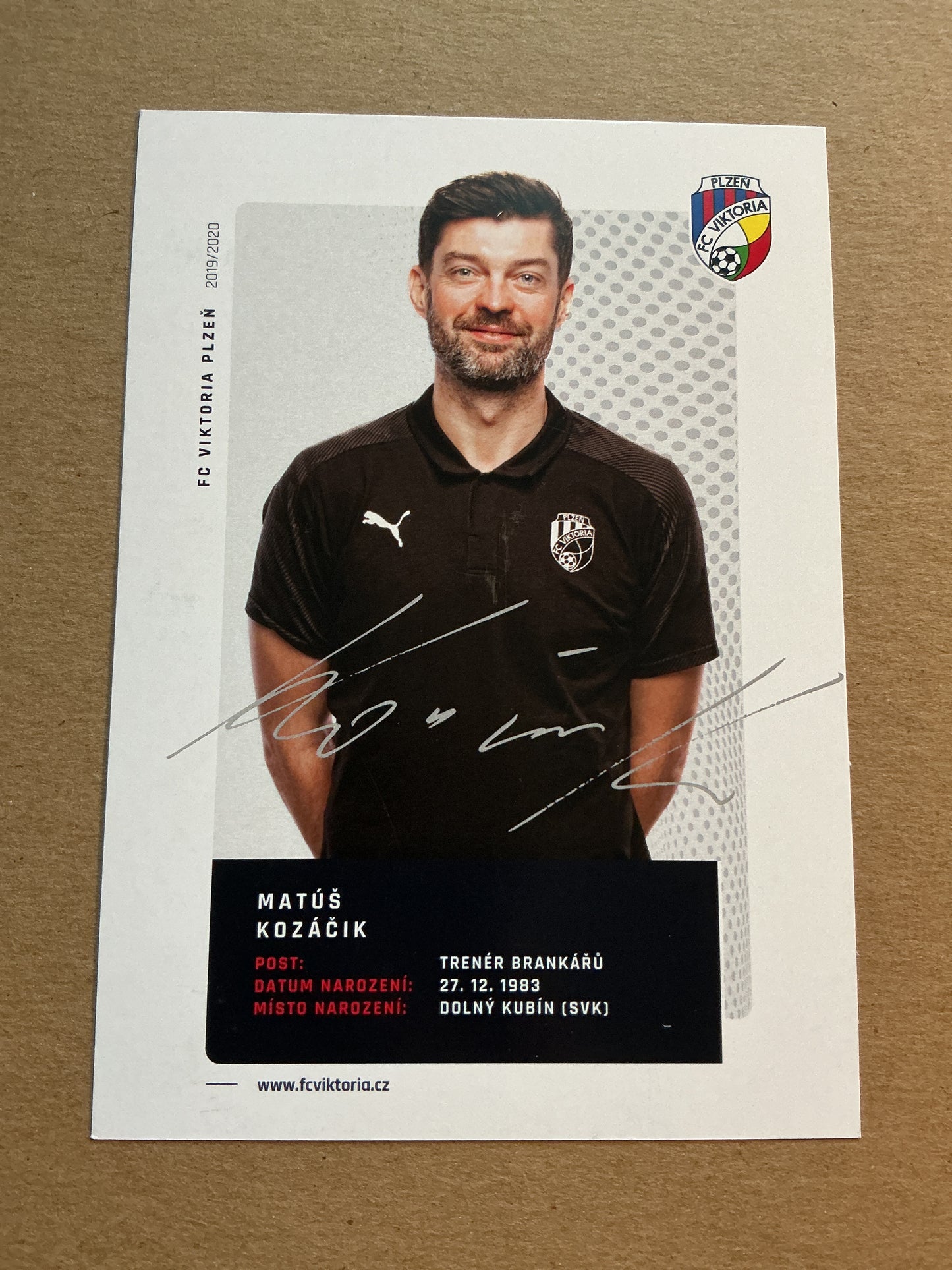 Matúš Kozáčik, Czech Republic 🇨🇿 FC Viktoria Plzeň 2019/20 hand signed