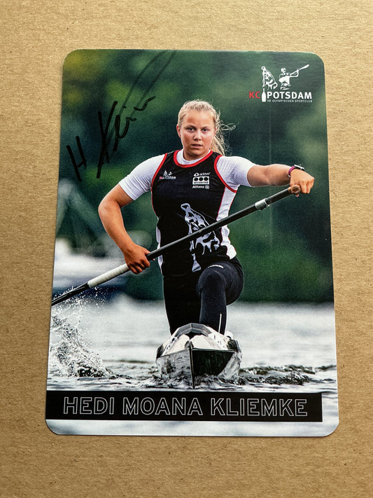 Hedi Moana Kliemke, Germany 🇩🇪 Canoeing Summer Olympics 2024 hand signed