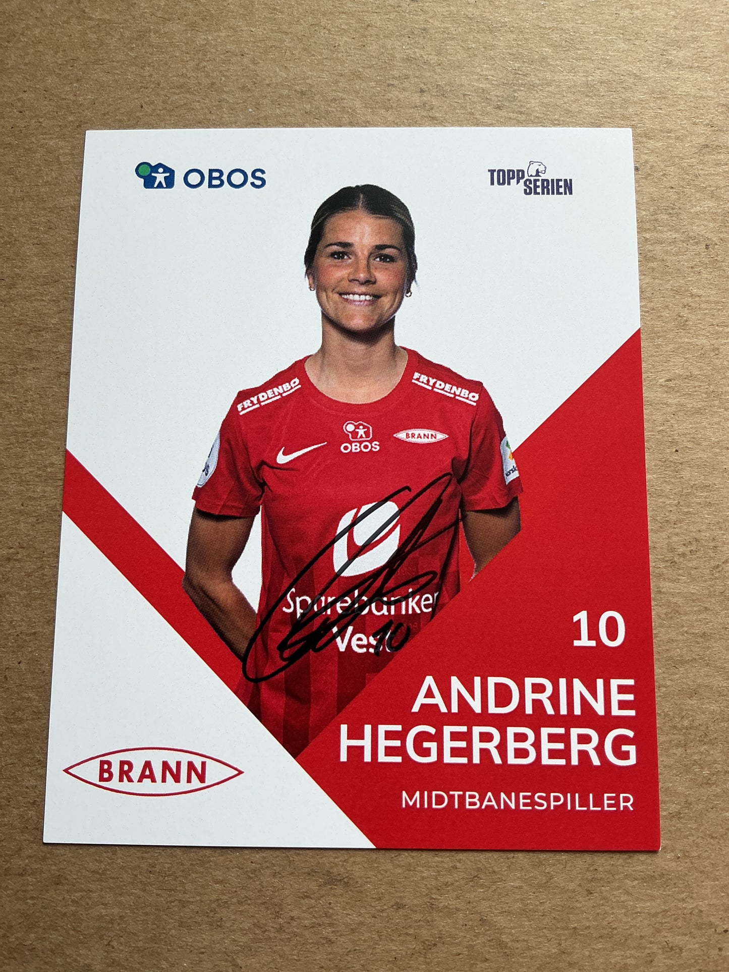 Andrine Hegerberg, Norway 🇳🇴 SK Brann 2024/25 hand signed