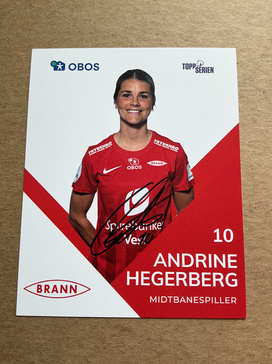 Andrine Hegerberg, Norway 🇳🇴 SK Brann 2024/25 hand signed