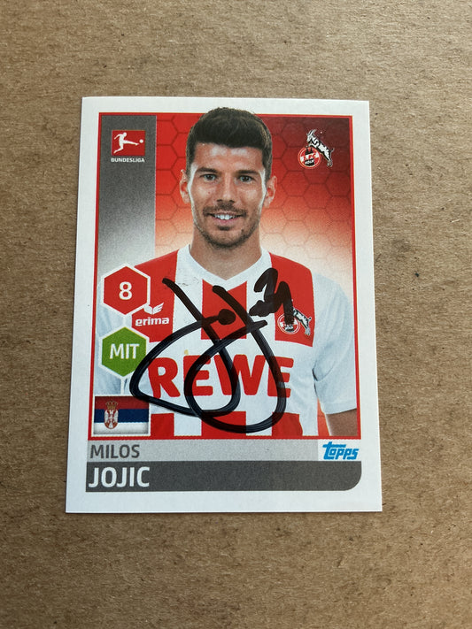 Milos Jojic, Serbia 🇷🇸 1.FC Köln 2017/18 Topps hand signed