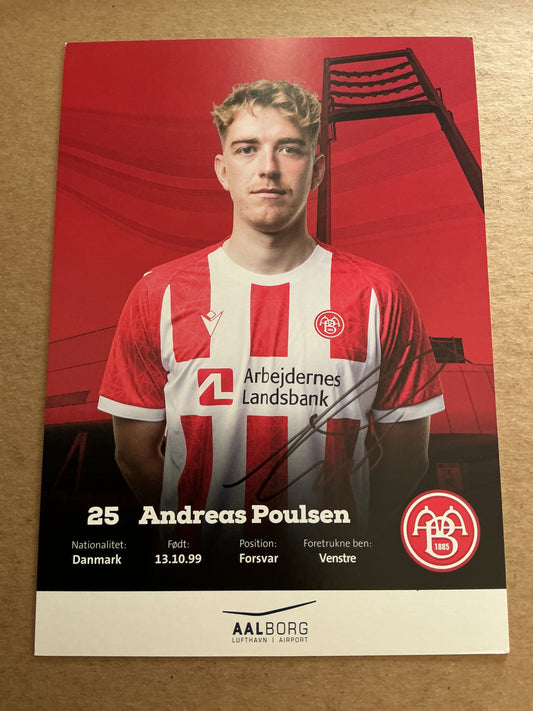 Andreas Poulsen, Denmark 🇩🇰 Aalborg BK 2022/23 hand signed