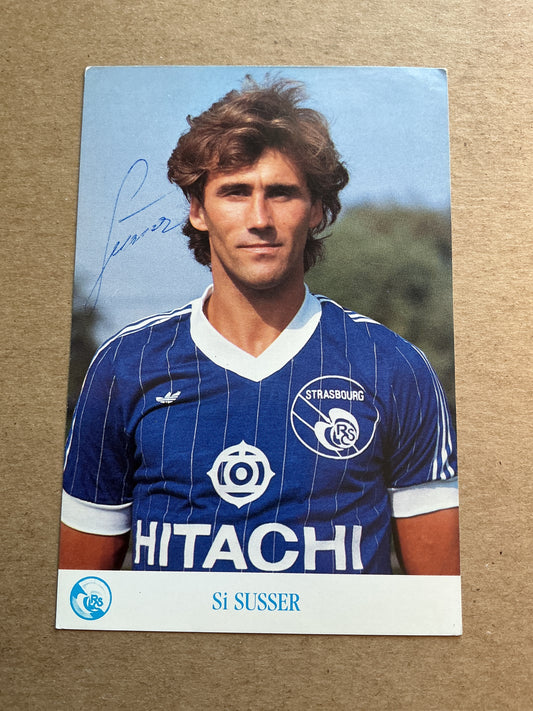 Siegfried Susser, Germany 🇩🇪 RC Strasbourg 1983/84  hand signed