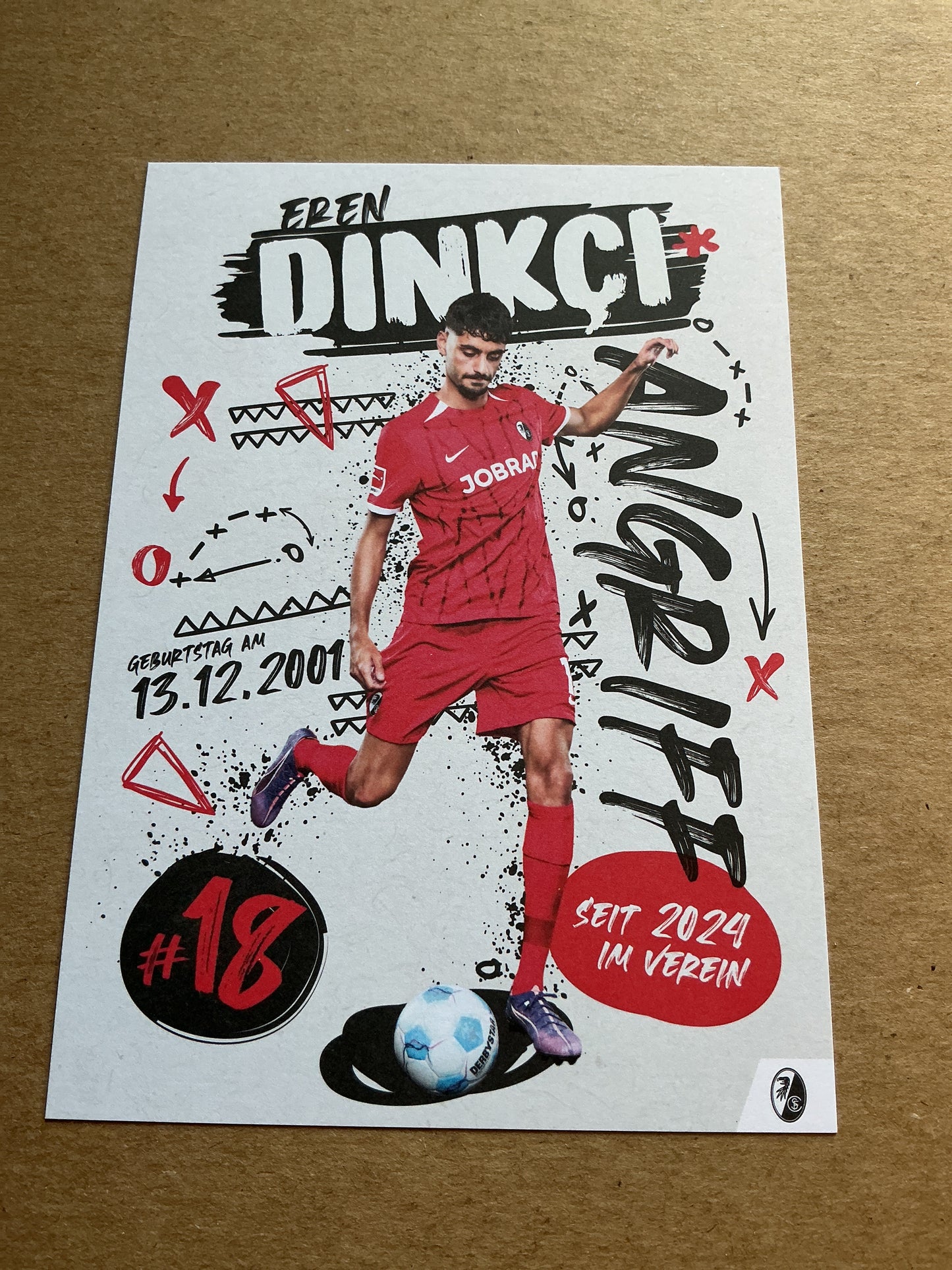 Eren Dinkci, Germany 🇩🇪 SC Freiburg 2024/25 hand signed