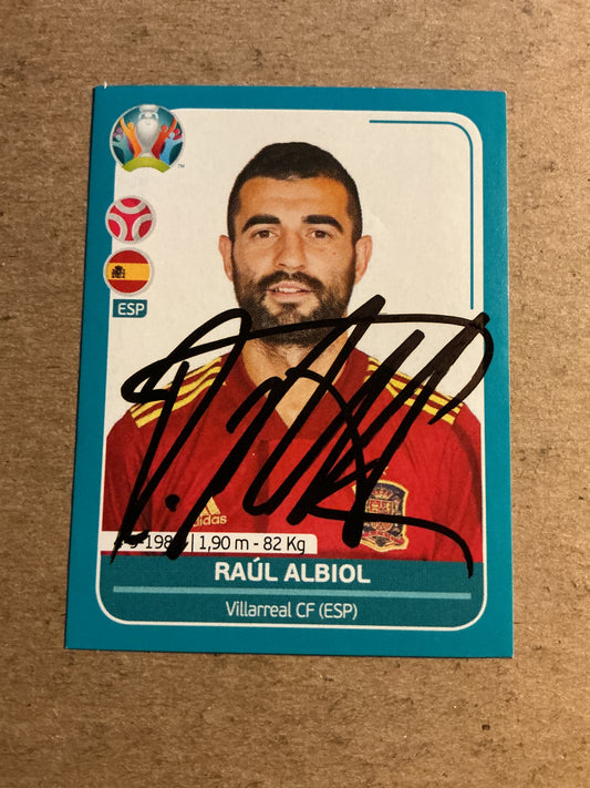 Raul Albiol, Spain 🇪🇸 UEFA Euro 2020 Panini hand signed