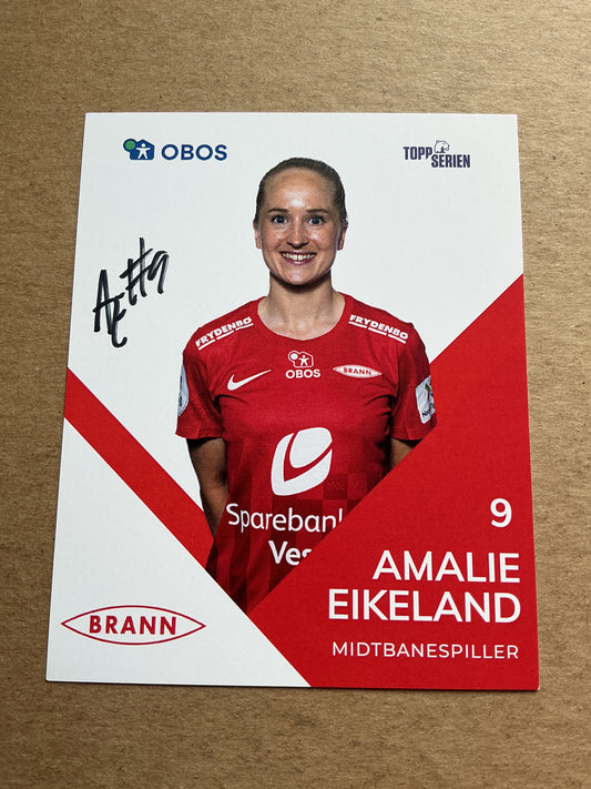Amalie Eikeland, Norway 🇳🇴 SK Brann 2024/25 hand signed