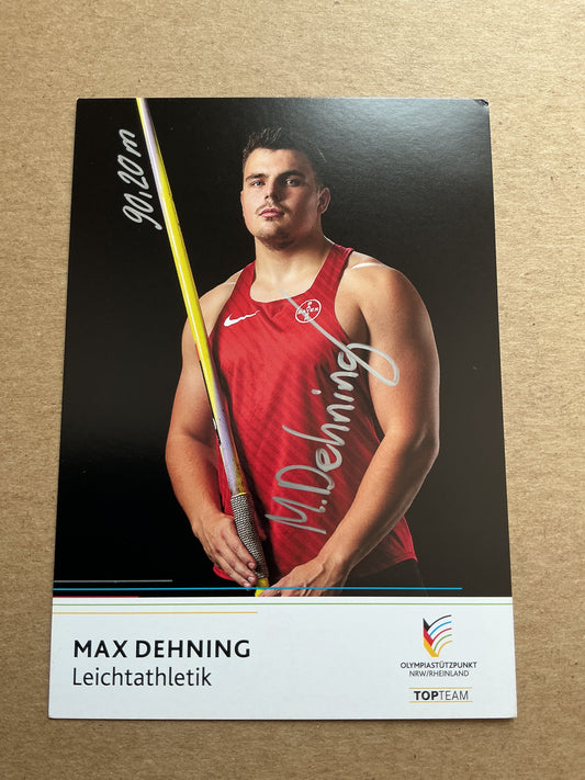 Max Dehning, Germany 🇩🇪 Athletics Summer Olympics 2024 hand signed