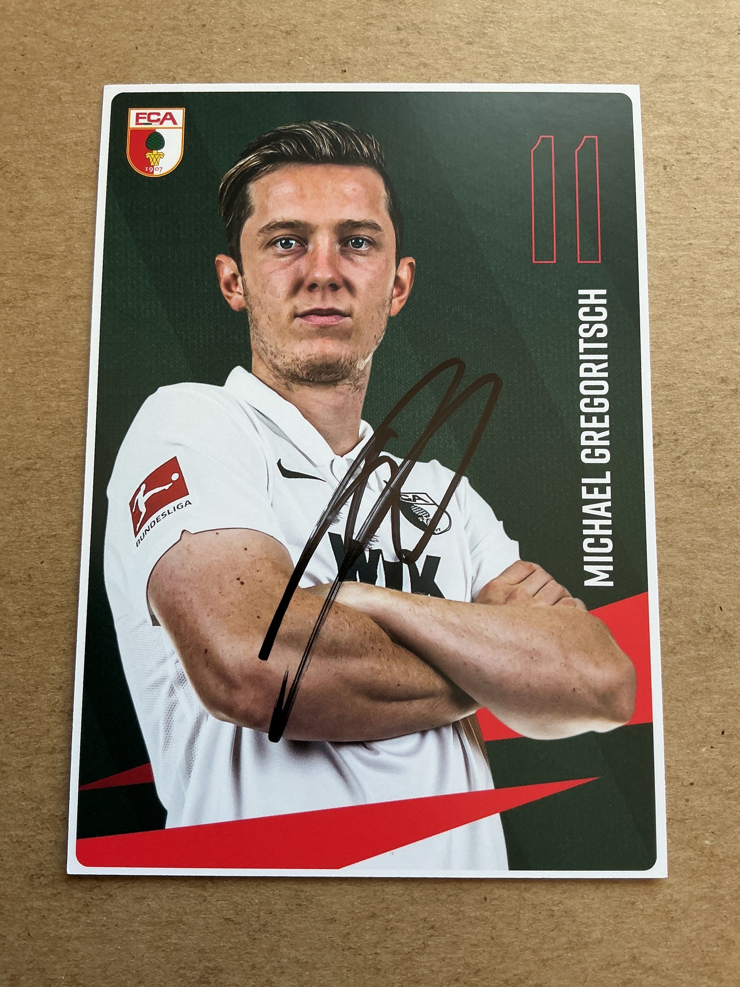 Michael Gregoritsch, Austria 🇦🇹 FC Augsburg 2020/21 hand signed