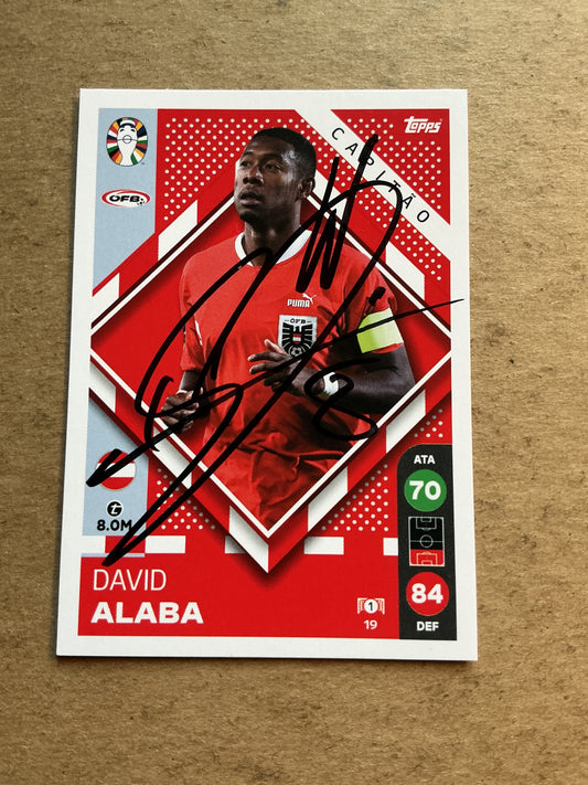 David Alaba, Austria 🇦🇹 UEFA Euro 2024 hand signed