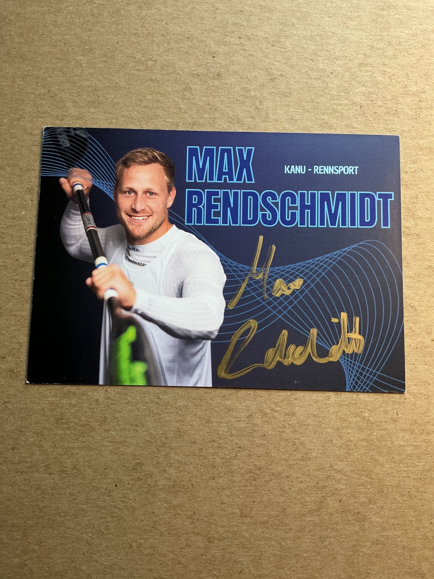 Max Rendschmidt, Germany 🇩🇪 Canoeing Summer Olympics 2024 hand signed