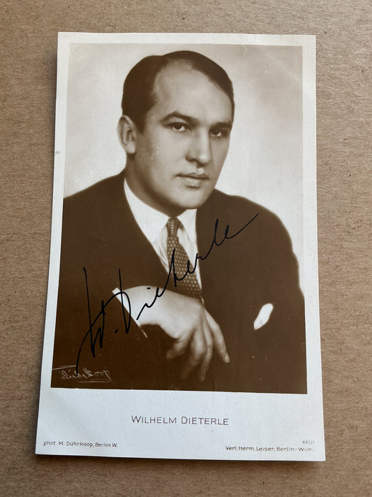Wilhelm Dieterle, Germany 🇩🇪 Actor hand signed