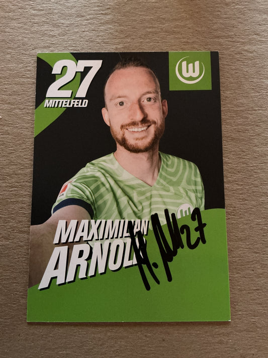 Maximilian Arnold, Germany 🇩🇪 VfL Wolfsburg 2022/23 hand signed