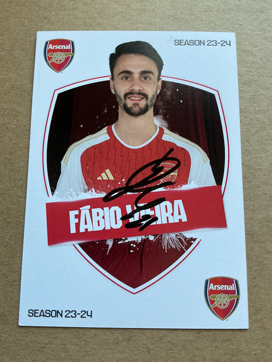 Fabio Vieira, Portugal 🇵🇹 Arsenal FC 2023/24 hand signed