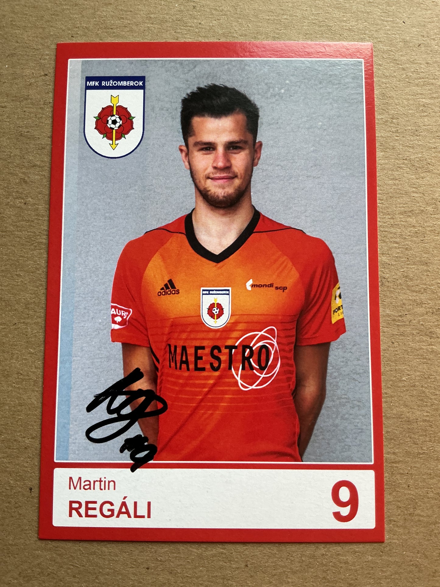 Martin Regáli, Slovakia 🇸🇰 MFK Ružomberok 2019/20 hand signed