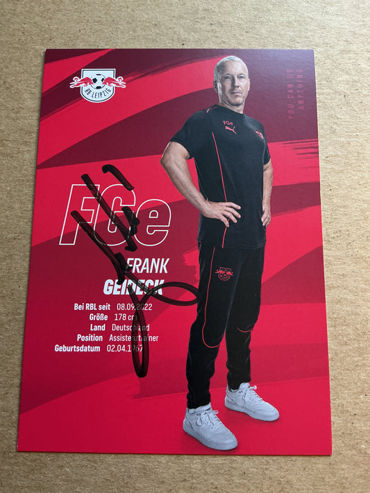 Frank Geideck, Germany 🇩🇪 RB Leipzig 2024/25 hand signed