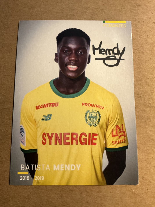 Batista Mendy, France 🇫🇷 FC Nantes 2018/19 hand signed
