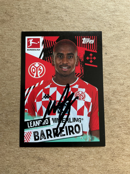 Leandro Barreiro, Luxemburg 🇱🇺 FSV Mainz 05 2021/22 Topps hand signed
