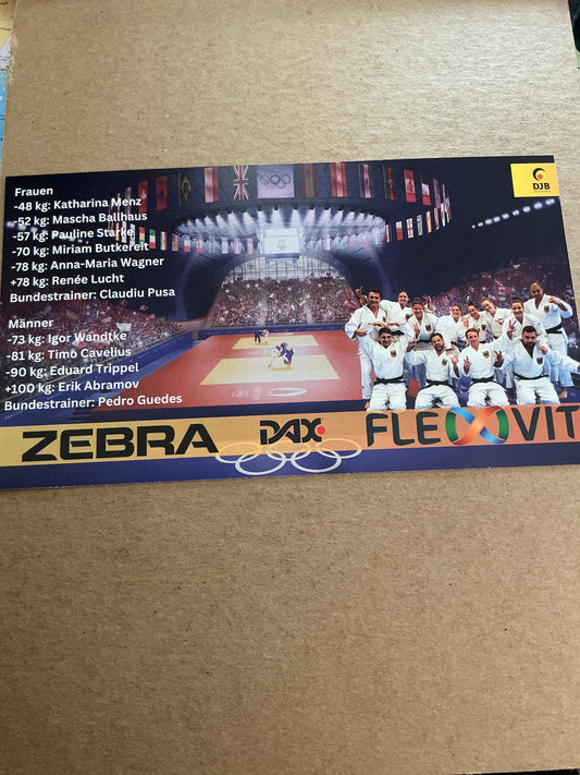 12x Team Germany 🇩🇪 Judo Summer Olympics 2024 hand signed