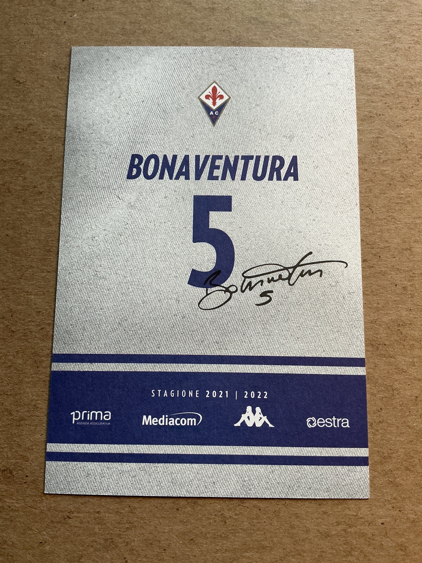 Giacomo Bonaventura, Italy 🇮🇹 ACF Fiorentina 2021/22 hand signed