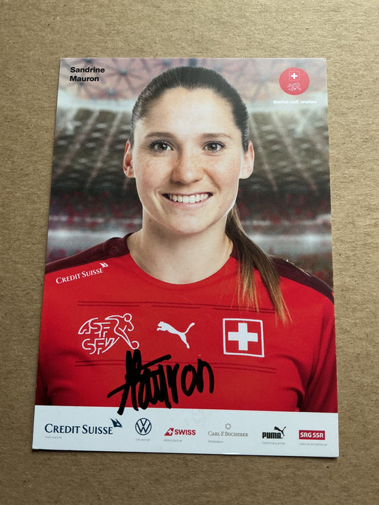 Sandrine Mauron, Switzerland 🇨🇭 UEFA Women’s Euro 2022 hand signed