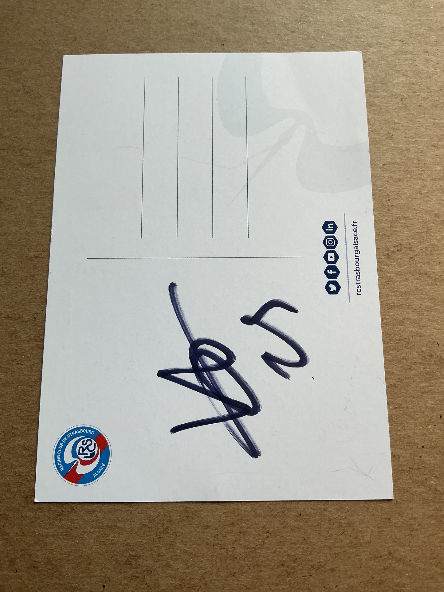 Ludovic Ajorque, France 🇫🇷 RC Strasbourg 2020/21 hand signed