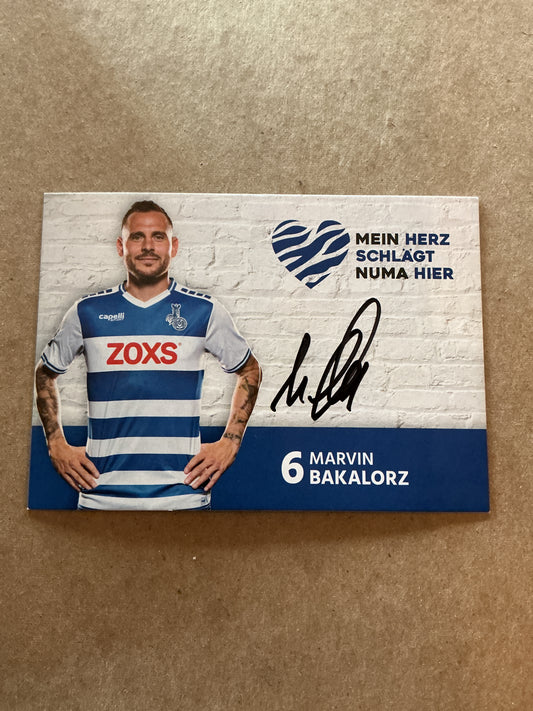 Marvin Bakalorz, Germany 🇩🇪 MSV Duisburg 2021/22 hand signed