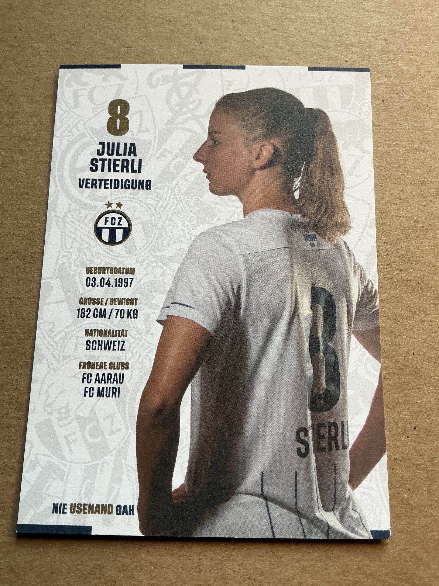 Julia Stierli, Switzerland 🇨🇭 FC Zürich 2022/23 hand signed